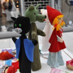 lutke iz različnih pravljic - Maček Muri, Rdeča kapica in volk...., foto: Rajko Brglez